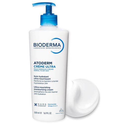 Bioderma Atoderm Cream - Ultra Hydrating Body Moisturizer for Normal to Dry Skin | 500ml