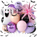 Pastel Halloween Balloons Set - Pink & Purple Spooky Party Decorations