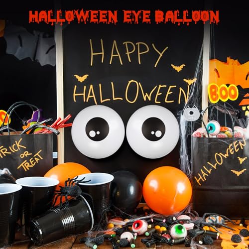 Eyeball Balloons Latex Halloween Party Balloons 12.7cm - 100pcs