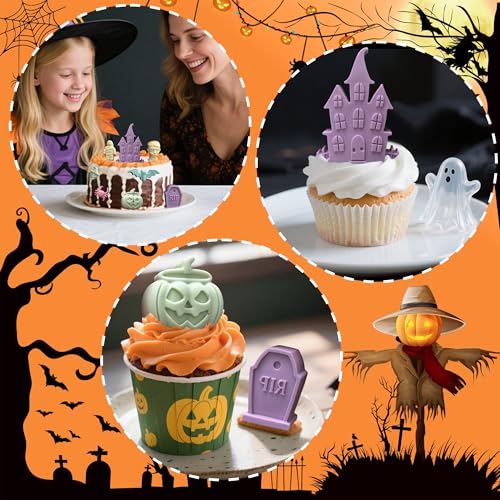Halloween Silicone Molds 2pcs for Chocolate Candy - Mix Shapes