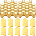 Gold Votive Candle Holders & Table Numbers Set for Wedding Decor - 48 Pieces