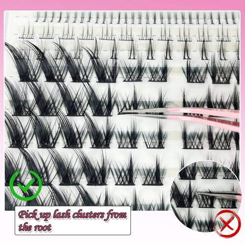 Fox Eye Lash Clusters with Bottom Lashes - 158 PCS, Curly & Wispy, Left & Right Set - Variation 02-Fox Eye