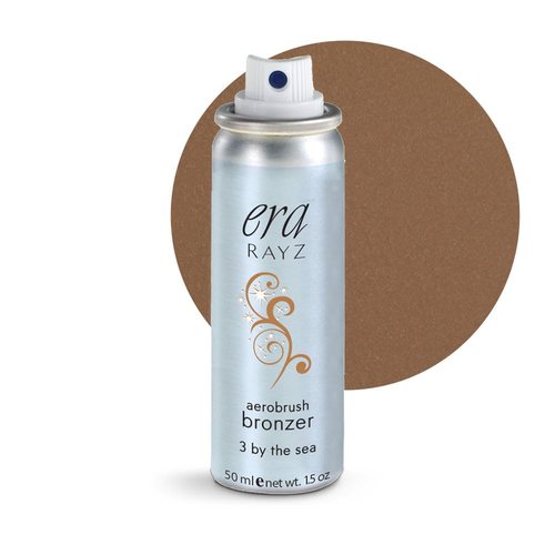 ERA Beauty Rayz Spray-On Bronzer - Buildable Airbrush Makeup for Everyday Use | Dark Bronze with Shimmer (1.5 oz)
