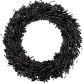 Artificial Forsythia Wreath 20 Inch with Berries - Black Spring & Holiday Decor