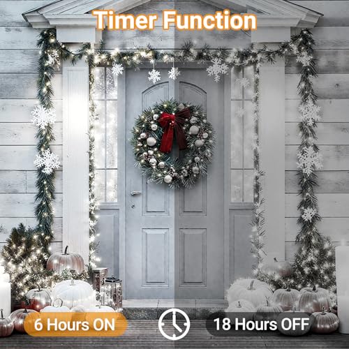 Fairy Lights Battery Operated 33FT 100LED USB-C Twinkle String Lights - Cool White, 2 Pack, 8 Modes & Dimmable