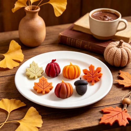 Fall Harvest Silicone Mold for Candy Resin Cake Decorations - Blue, 9 Cavities