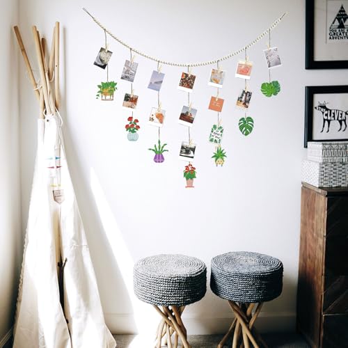 Diamond Art Photo Display with Clips - Plant Wall Decor for Adults