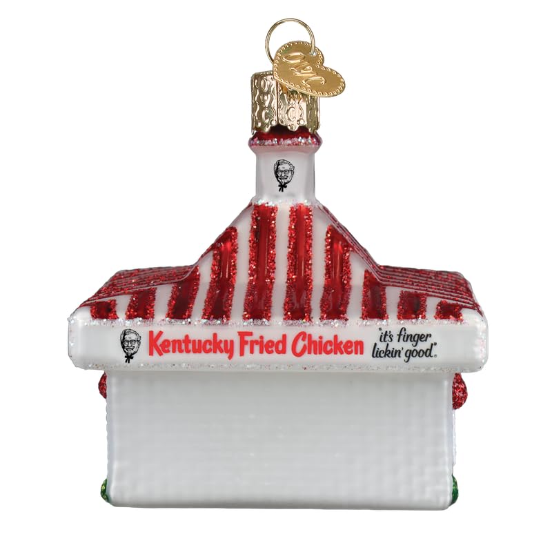 KFC Restaurant Glass Blown Christmas Ornament - Handcrafted Holiday Decor