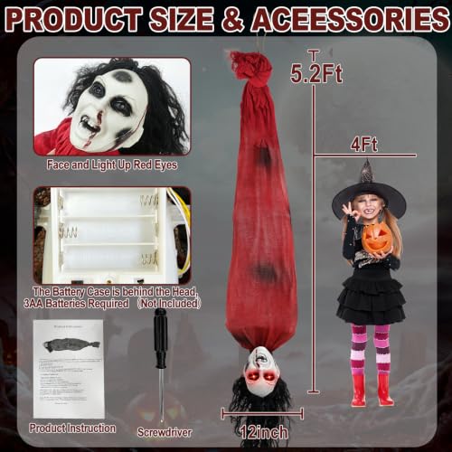 Halloween Outdoor Decorations Lying Girl Ghost Animatronic - Dead Victim Scene, 5.2 ft - Variation: Lying Girl Ghost