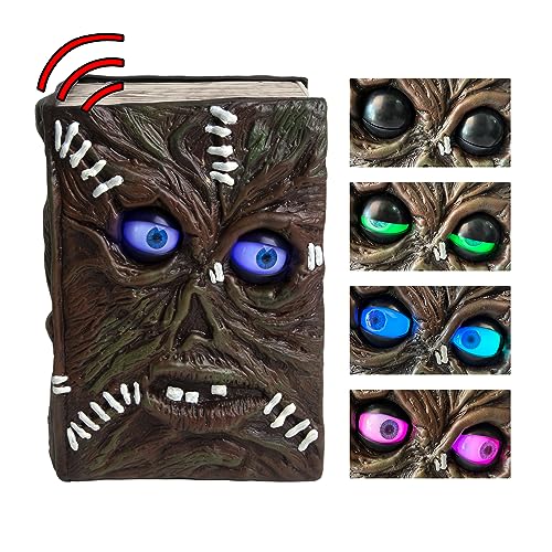Halloween Magic Spell Book Decor - Motion Activated Blink Eyes
