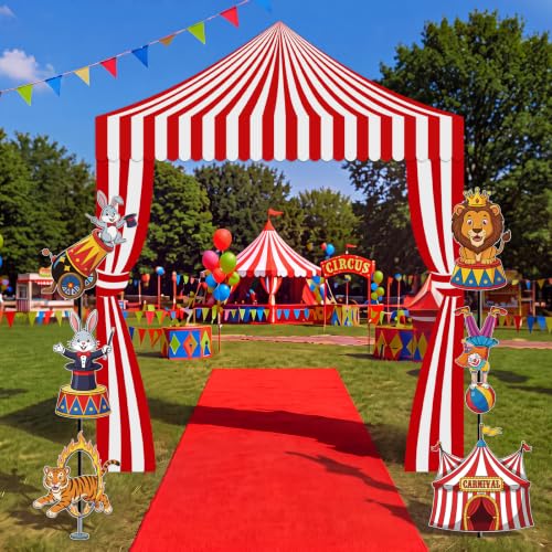 Carnival Theme Party Decorations Set - Circus Tent Entrance Banner & Accessories - Variation: Carnival Style