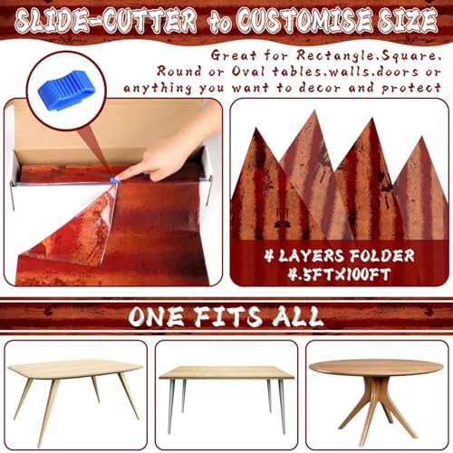 100 Ft Creepy Carnival Tablecloth Roll for Halloween Haunted Circus Backdrop