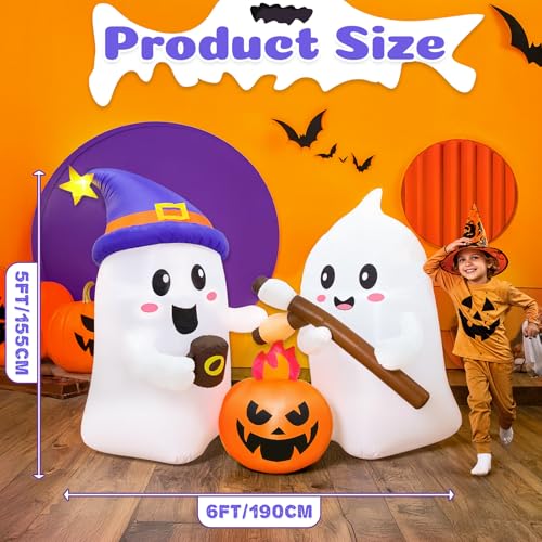 6FT Ghosts Halloween Inflatable Decorations with LED for Outdoor Spooky Decor - Variation of THIS listing