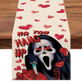 Valentine's Day Grim Reaper Table Runner 13x72 Inch - Red Love Heart No You Variation of THIS listing