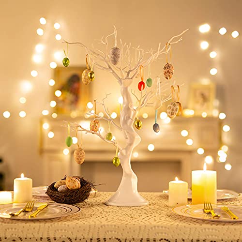 White Fake Tree for Table Centerpiece - 1ft 11in Artificial Tree