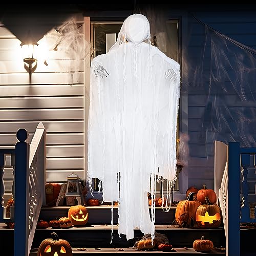 JOYIN White Hanging Grim Reaper Halloween Decoration - 63 Inch Outdoor Spooky Ghost