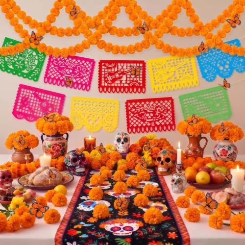 124-Piece Día de los Muertos Decorations Ofrenda Set - Day of the Dead Festive Decor