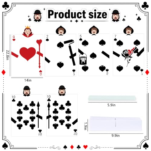 Giant Playing Card Yard Signs Set - Queen's Soldiers Lawn Decorations