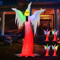 6 FT Tall Halloween Inflatable Ghost Yard Decor with Fire Flame Light