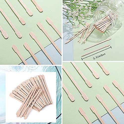 400 Pack Wax Applicator Sticks for Face Eyebrows Hair Removal - Wooden Spatulas - Small Size