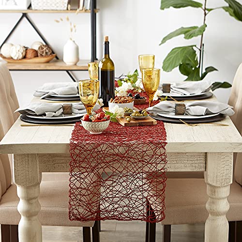 14x72 Inch Woven Paper Table Runner - Spice Holiday & Event Decor