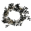 RECUTMS Black Berry Christmas Garland with Lights - Dark Christmas Decor, 5.9 ft, Flexible & Vivid Colors, Variation: Black with Lights