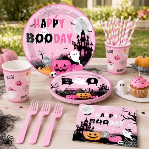 Pink Halloween Party Decorations Set for Girls | Spooky-Cute Birthday Supplies