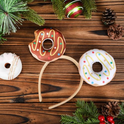 Food Hat Headbands - 2 Pcs Donut Costume Party Accessories for Halloween & Events