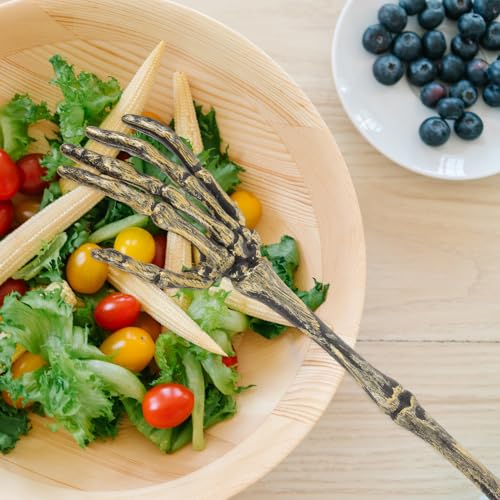 Skeleton Hands Salad Serving Spoons Halloween Table Decor - Skull Arm Shape Utensils