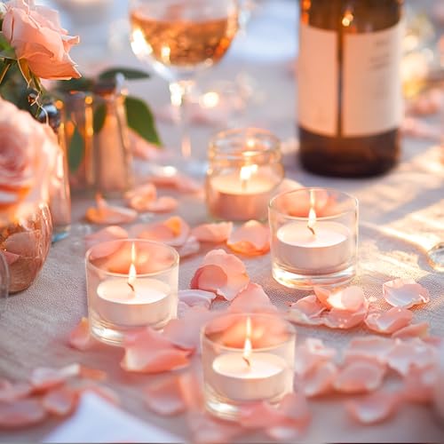 200 Pack Tealights Candles Bulk, 4.5 Hours Burn Time, White Palm Wax