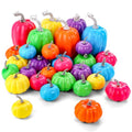 Colorful Fake Pumpkins Set of 30 - Fall Thanksgiving Halloween Decor