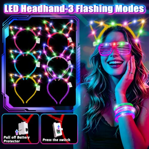 Glow in the Dark Party Supplies Kit for Kids & Adults Neon Decorations