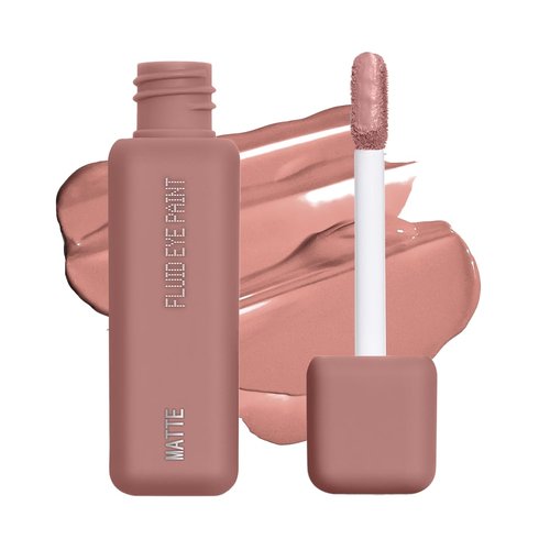 About-Face Matte Fluid Eye Paint - High-Pigment Liquid Eyeshadow, Long-Lasting, Vegan & Cruelty-Free | Soft Brown