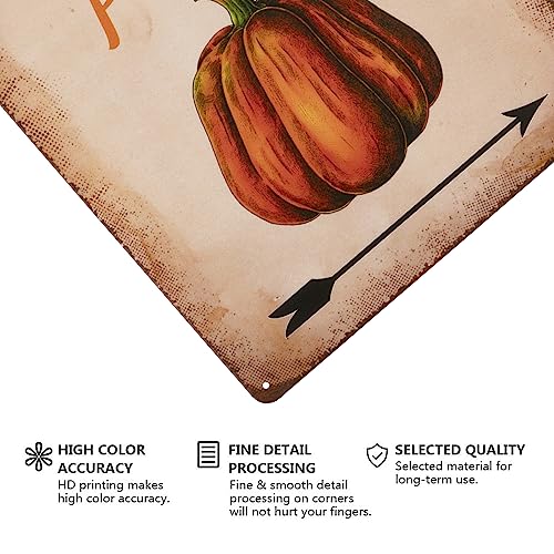 Welcome to Our Pumpkin Patch Metal Sign Farm Decor Fall Sign 12x8 Variation of Welcome to Our Patch