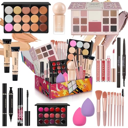 Red Makeup Gift Kit for Women and Teens Full Makeup Set for Girls