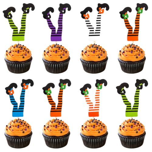 Halloween Witch Boot Cupcake Toppers - 48 PCS Halloween Party Food Picks - Variation of THIS listing