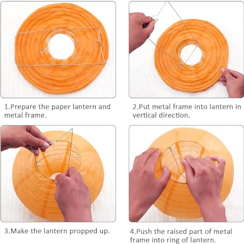 Black and Orange Paper Lanterns Set of 12 Halloween Hanging Decorations
