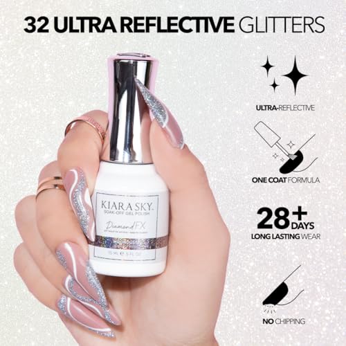 KIARA SKY Diamond FX Reflective Gel Polish - Tiger Lilly Variation