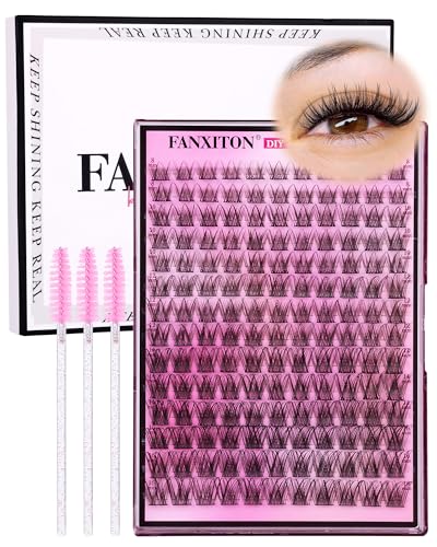 Lash Clusters Kit with 154 Natural Wispy D-Curl Lashes - 8-16mm, Variation YL03E