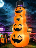 12Ft Giant Halloween Inflatable Pumpkins with LED Lights & Stakes Outdoor Decorations