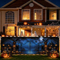 Halloween Fence Banner Large Waterproof Outdoor Decor with Gothic Gate & Haunted Castle - Variation 277-1