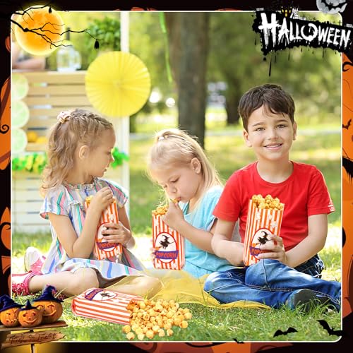 Halloween Popcorn Bags 100Pcs Fold Top Paper Pouches - Witch Themed