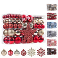 Christmas Ball Ornaments Set 95Pcs - Red & Gold Holiday Decorations with Gift Package