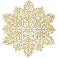 Gold Snowflake Placemats Set of 8 Holiday Table Mats for Dining & Events