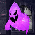 Inflatable Ghost Halloween Decor with Purple LED Lights - 4.5 Ft Outdoor Welcome Ghost - Purple Ghost Variation