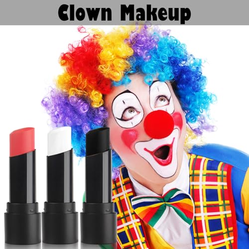 Face Body Paint Stick 3PCS Black White Red Waterproof Cosplay Halloween SFX