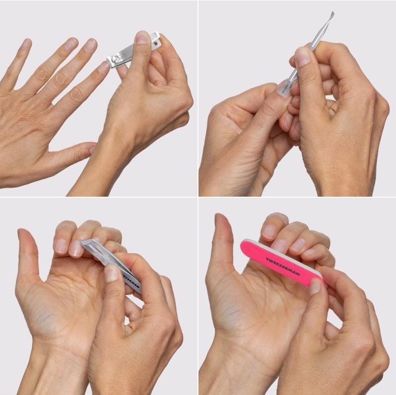 Tweezerman Mini Neon Nail Rescue Kit - Essential Nail Care Tools for Perfect Manicures