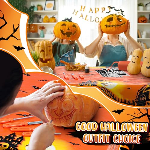 Halloween Pumpkin Carving Kit Set - 12 Orange Handle Tools & Accessories