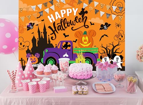 Halloween Backdrop Banner 5x3ft for Parties Photo Booths Decorations