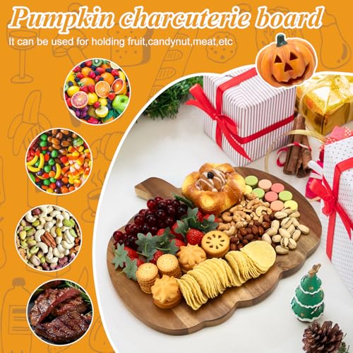 Halloween Pumpkin Wooden Cutting Board - Fall Kitchen Decor & Serveware